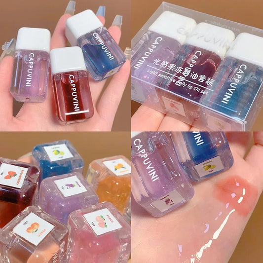 2024 Hot Mirror Moisturizing Lip Gloss Water Glossy Transparent Lip Glosses Liquid Clear Glitter Primer Lip Care Hydrating Plump