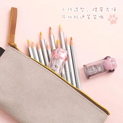 1 Pcs kawaii Cat Paw Pencil Sharpener Kawaii School Supplies Stationery Items Student Prize Kids Gift