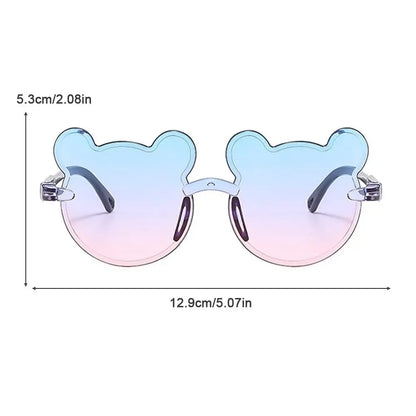 Cute Bear Sunglasses Kids Cartoon Sunglassess For Boy Girl Children Summer Resin Glasses UV400 Outdoor Beach Sunscreen Glasses