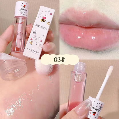 Peach Milk Lip Oil, Bee Lip Balm, Moisturizing Lip Balm, Soothing And Hydrating Lip Oil, Easily Repairs Dry, Cracked Lips