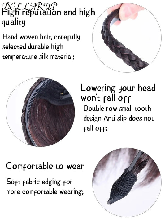 Wig Bangs Hairband Fake Hair Headband Fringe Hair Extension Women Girls Clips In Hair Extension Hair Accessories Hairpiece Clips