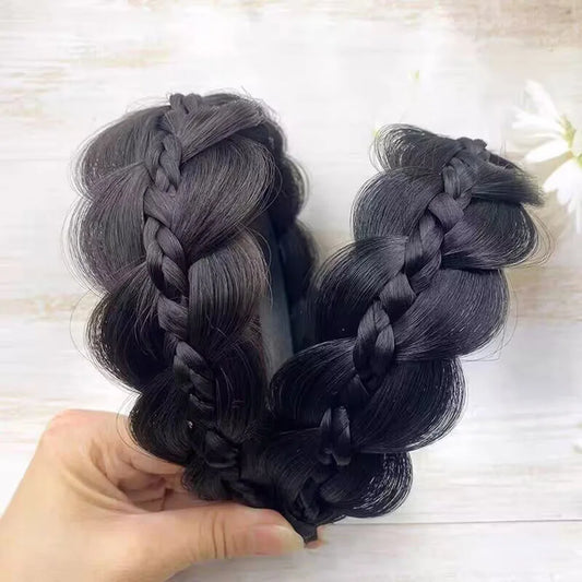 1pc Wig Twist-Headbands For Women Wide Fishbone Braids Hairbands Handmade Retro Head Hoop Styling Headwear Accessories