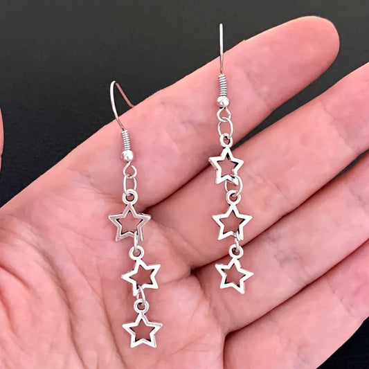 New Star Earrings Star Goddess Necklace Stars Children Gifts Witchcraft Gifts Modern Witch Necklace Stars Charm Earrings