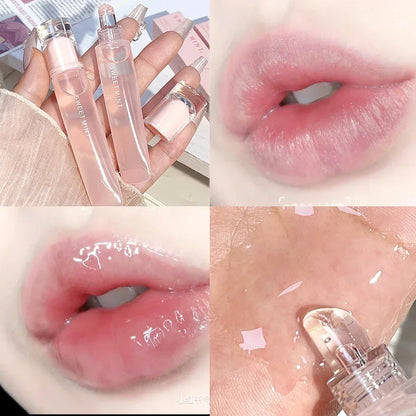Transparent Mirror Lip Oil Glass Lip Gloss Lasting Moisturizing Colorless Lip Tint Lips Plumper Lipgloss Korean Makeup Cosmetics