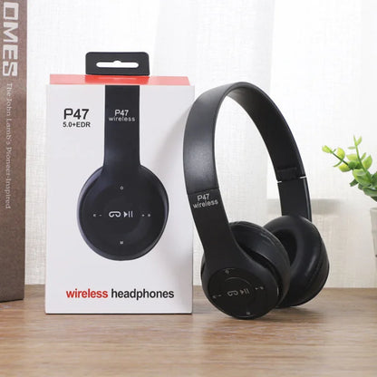 Factory Wholesale P47 Headset Blue Tooth Earphones Foldable Deep Bass Wireless Sports Headband Gift For Export