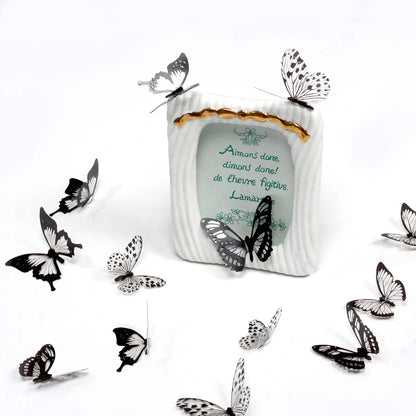 18pcs/lot Black Crystal Butterflies 3d Wall Sticker Beautiful Butterfly Living Room for Kids Room Wall Decals Home Decoration