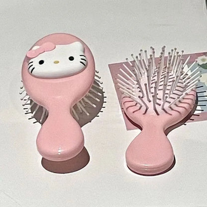 Sanrio Hello Kitty Kawaii Portable Air Cushion Comb Mirror Cartoon Anime Doll Girl Creative Cute Portable Comb Gifts for Girls