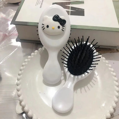 Sanrio Hello Kitty Kawaii Portable Air Cushion Comb Mirror Cartoon Anime Doll Girl Creative Cute Portable Comb Gifts for Girls