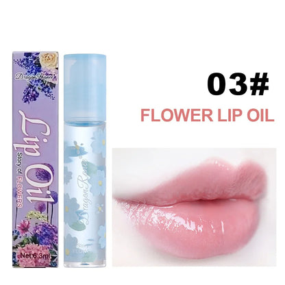 1Pcs Fresh Fruit Roll-On Lip Balm Moisturizing Clear Transparent Lip Oil Long Lasting Hydrating Lip Gloss Woman Makeup Cosmetics