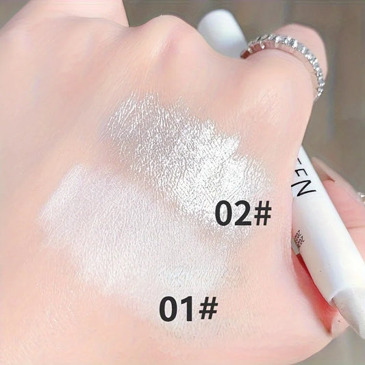 1PC Glitter Highlighter Pen Pearlescent Matte White Silvery Brighten  Eyeshadow Stick Shiny Eye Face Makeup