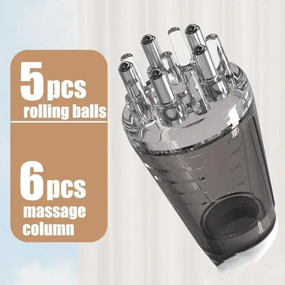 Five Needle Scalp Applicator Portable Mini Head Essential Oil Ball Massage Comb Hair Growth Liquid Application Guide Tool