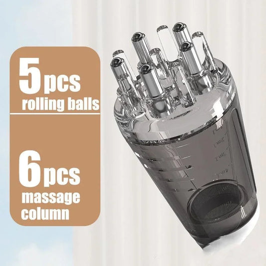 Five Needle Scalp Applicator Portable Mini Head Essential Oil Ball Massage Comb Hair Growth Liquid Application Guide Tool