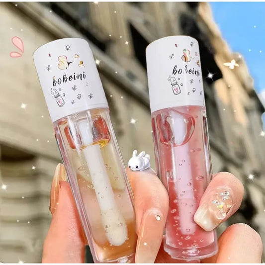 Peach Milk Lip Oil, Bee Lip Balm, Moisturizing Lip Balm, Soothing And Hydrating Lip Oil, Easily Repairs Dry, Cracked Lips