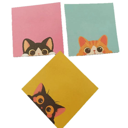 50 Sheets Student Sticky Notes Paper Cute Animal Memo Notes Cartoon N Times Memo Pad School Gift Prizes Creative Stationery